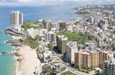 The coast at Salvador, where they began language school in 1982.