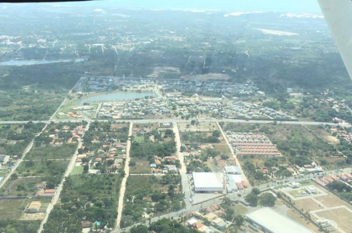 An aerial view of Fortaleza, the dry coast where they moved after the Amazon.