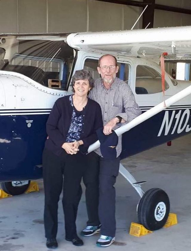 Allen and Kim with the airplane N10J.