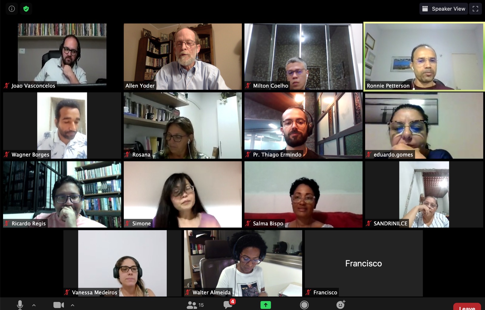 Allen teaching a biblical counseling class by Zoom.